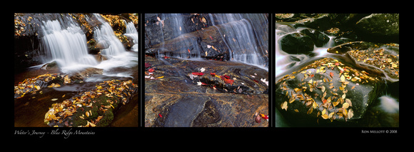 "Water's Journey" triptych of three images