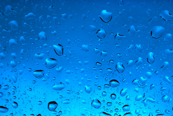 Blue raindrops