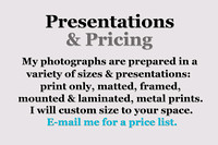 Presentations & Pricing Information