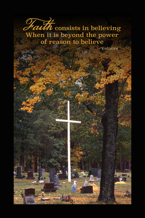 FAITH:  Cross in Graveyard by Ron Mellott