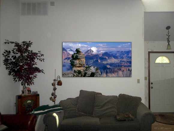 Virtual Fitting of "After the Storm" in a living room